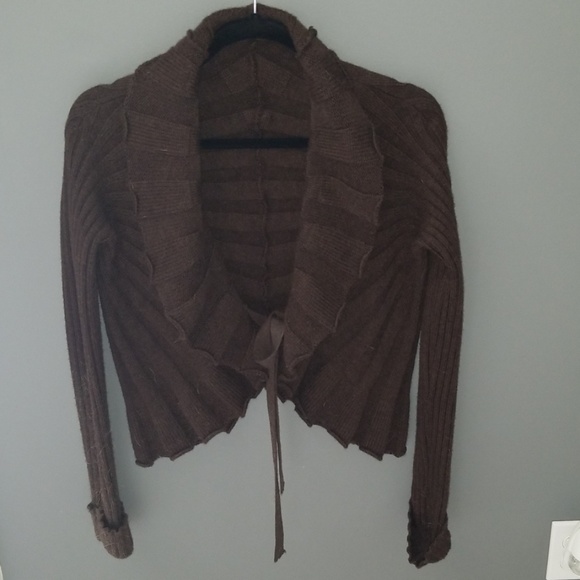 Valentino cardigan brown with tie front closure - Picture 1 of 2
